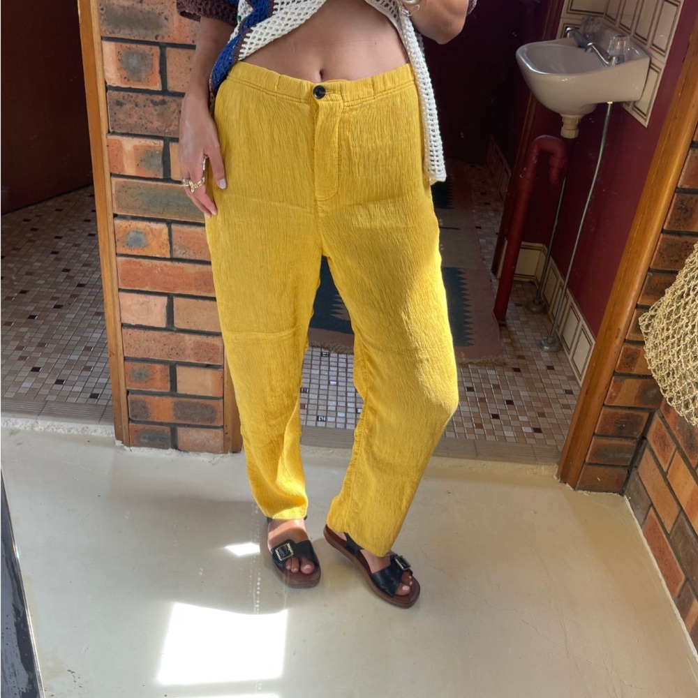 Raquel Allegra Bright Yellow Pants